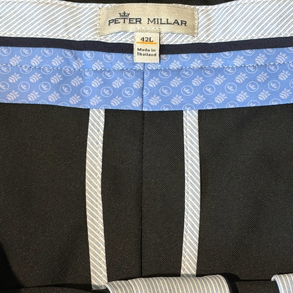 Peter Millar Black Flat Front Performance Golf Sh… - image 3